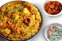 Sambar Rice /Vegetable /Chips